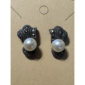 Judith Jack Faux Pearl Post Signed